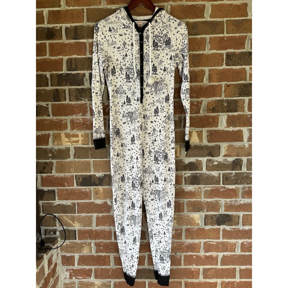 Victoria Secret 2017 Pom-pom‎ Thermal Forest Scene Bodysuit Pijama Size M Cabin
